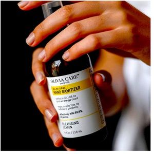 COPY - Hand Sanitizer by Olivia Care - Alcohol Based Infused Lemon Essential Oi…